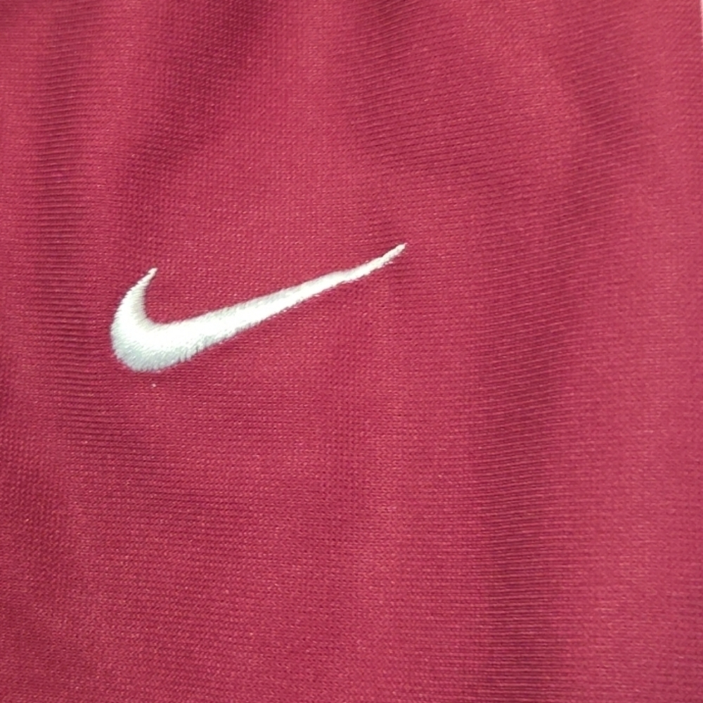 Nike Maroon Button V Neck Athletic Jersey Shirt Med - Picture 4 of 9